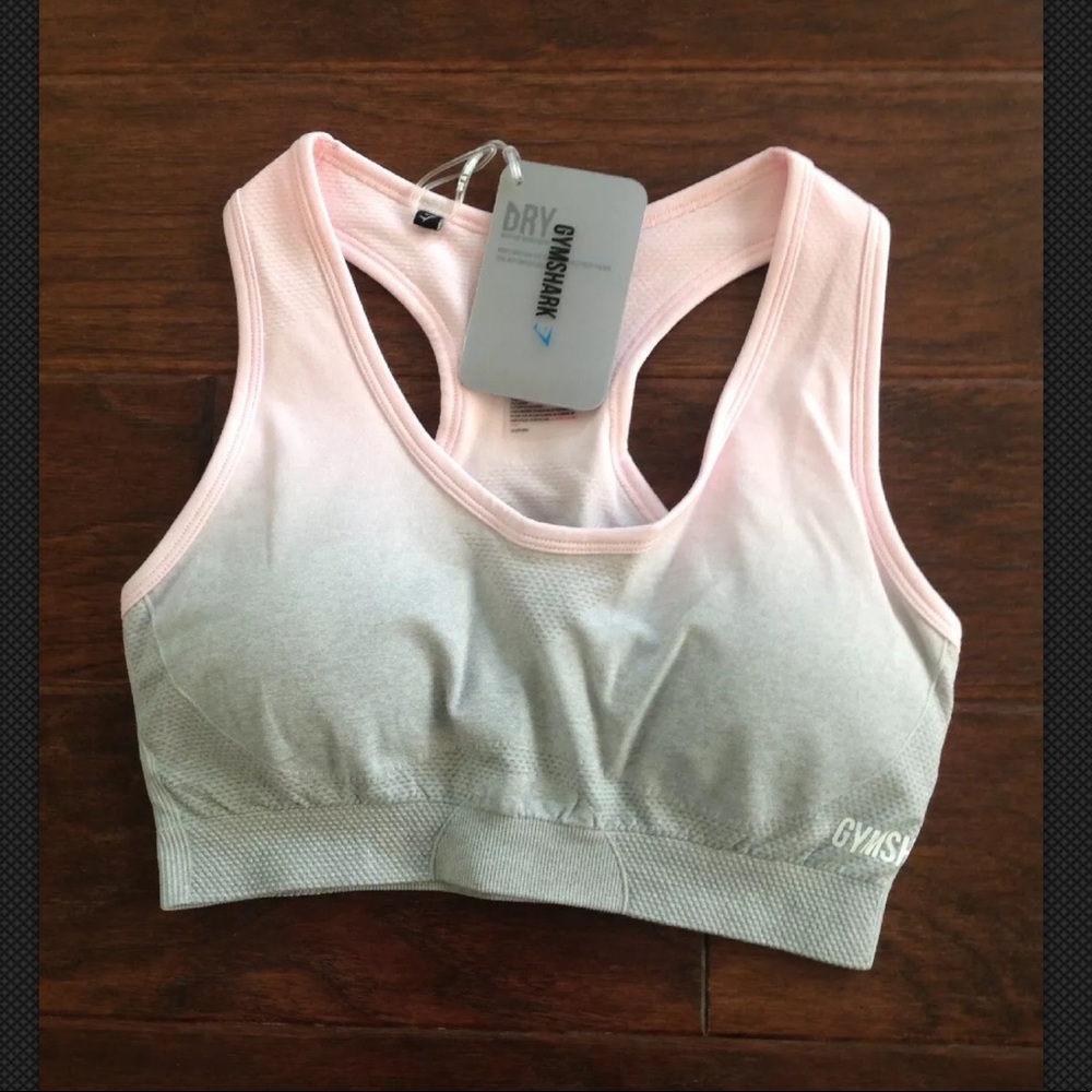 Gymshark pink gray ombré seamless sports bra xs